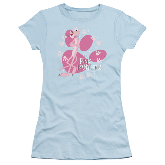 Pink Panther - Walk All Over - Short Sleeve Junior Sheer - Light Blue T-shirt