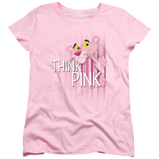 Pink Panther - Think Pink - Short Sleeve Womens Tee - Pink T-shirt