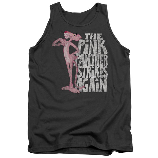 Pink Panther - Strikes Again - Adult Tank - Charcoal