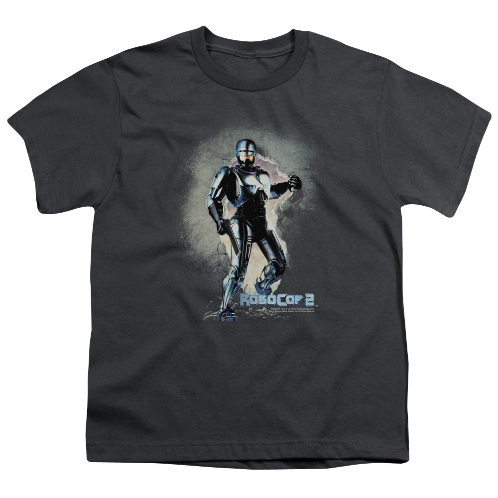 Robocop - Break On Through - Short Sleeve Youth 18/1 - Charcoal T-shirt
