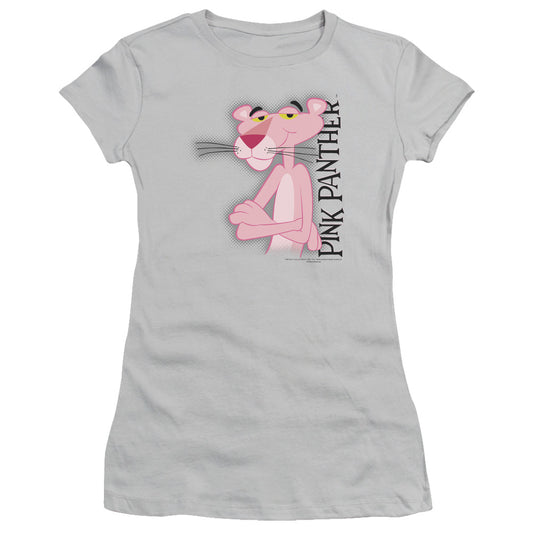 Pink Panther - Cool Cat - Short Sleeve Junior Sheer - Silver T-shirt