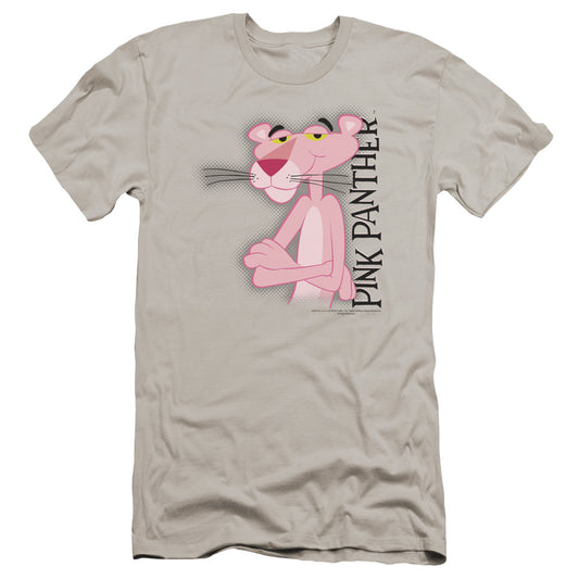 Pink Panther - Cool Cat-premuim Canvas Adult Slim Fit 30/1 - Silver