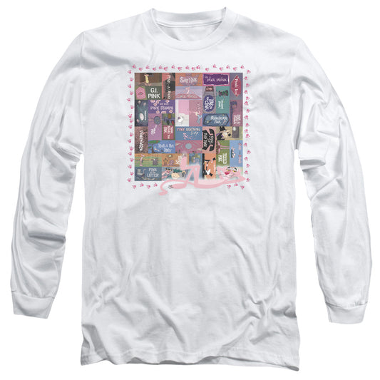 Pink Panther - Vintage Titles - Long Sleeve Adult 18/1 - White T-shirt