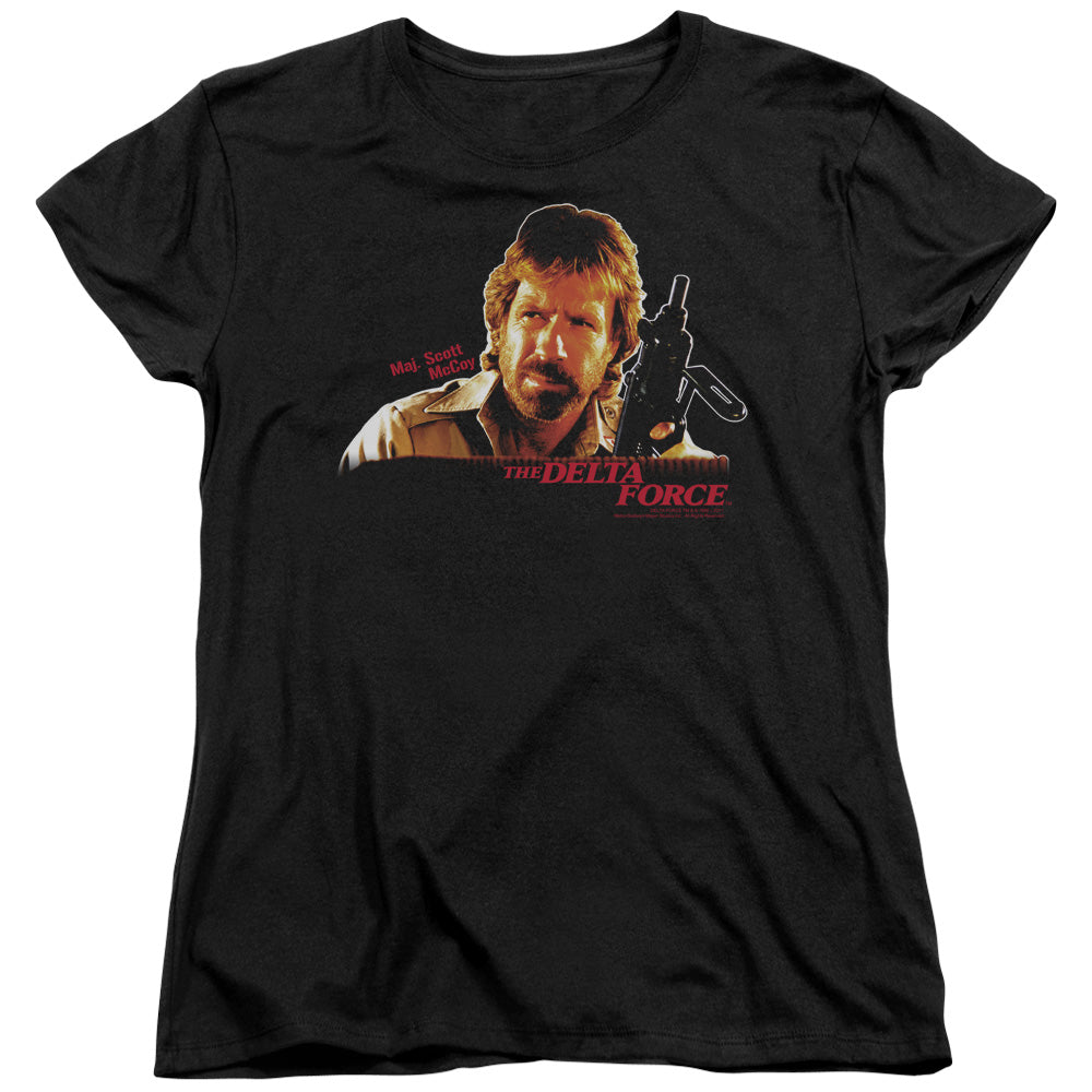 DELTA FORCE MAJ SCOTT MCCOY - S/S WOMENS TEE - BLACK T-Shirt