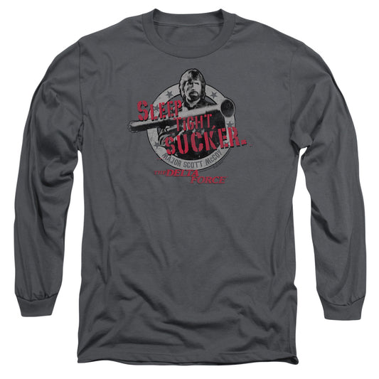 Delta Force - Sleep Tight - Long Sleeve Adult 18/1 - Charcoal T-shirt