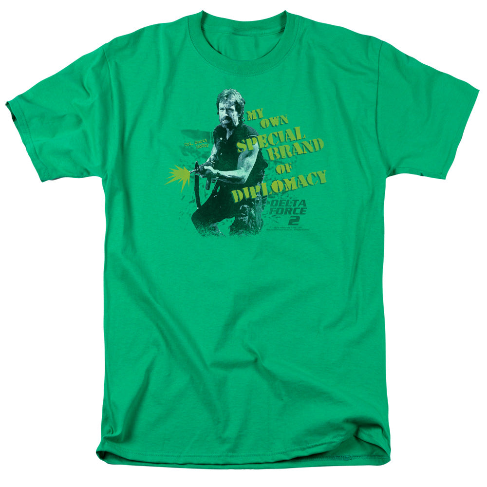 Delta Force 2 - Special Diplomacy - Short Sleeve Adult 18/1 - Kelly Green T-shirt