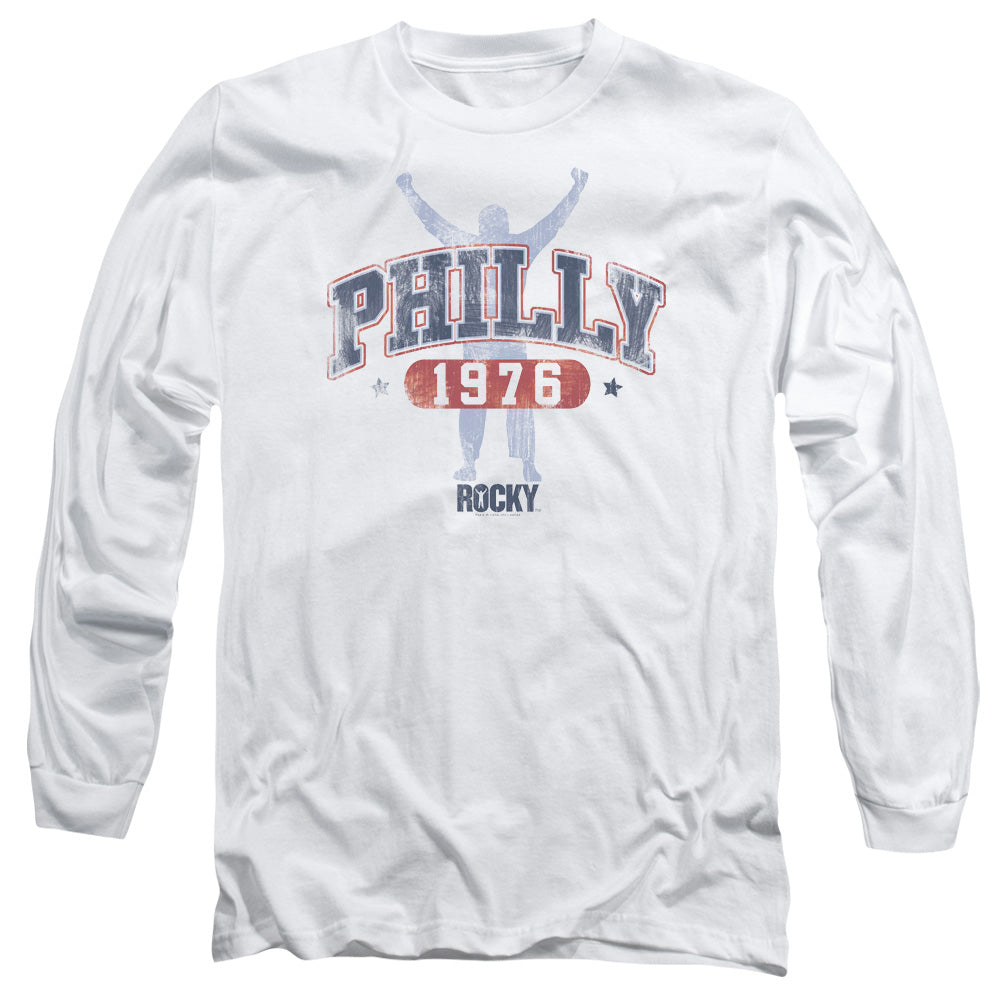 Rocky - Philly 1976 - Long Sleeve Adult 18/1 - White T-shirt