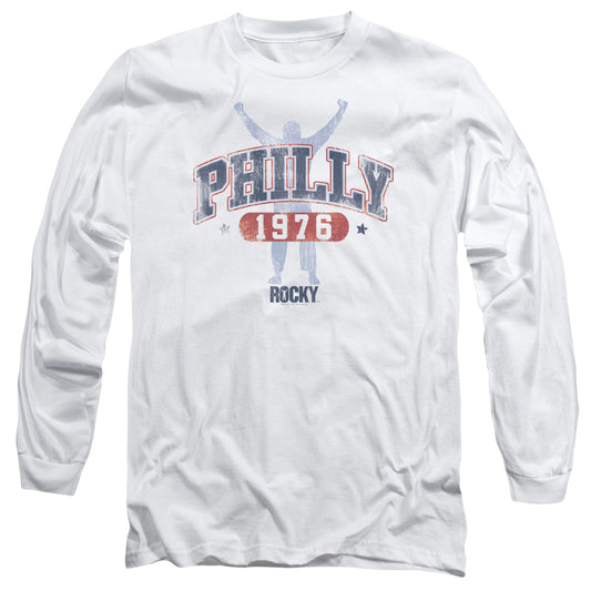 Rocky - Philly 1976 - Long Sleeve Adult 18/1 - White T-shirt