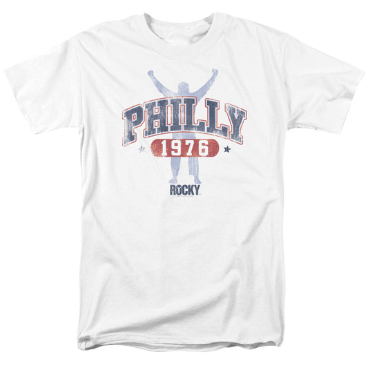 Rocky - Philly 1976 - Short Sleeve Adult 18/1 - White T-shirt