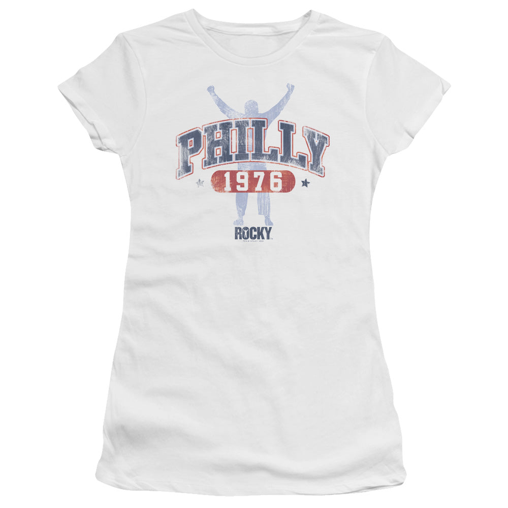 Rocky - Philly 1976 - Short Sleeve Junior Sheer - White T-shirt