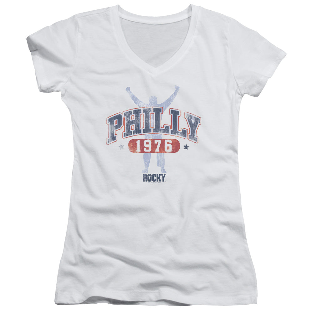 Rocky - Philly 1976 - Junior V-neck - White