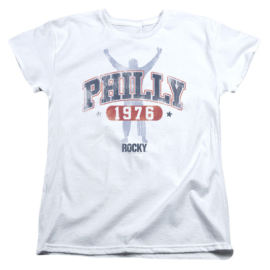 Rocky - Philly 1976 - Short Sleeve Womens Tee - White T-shirt