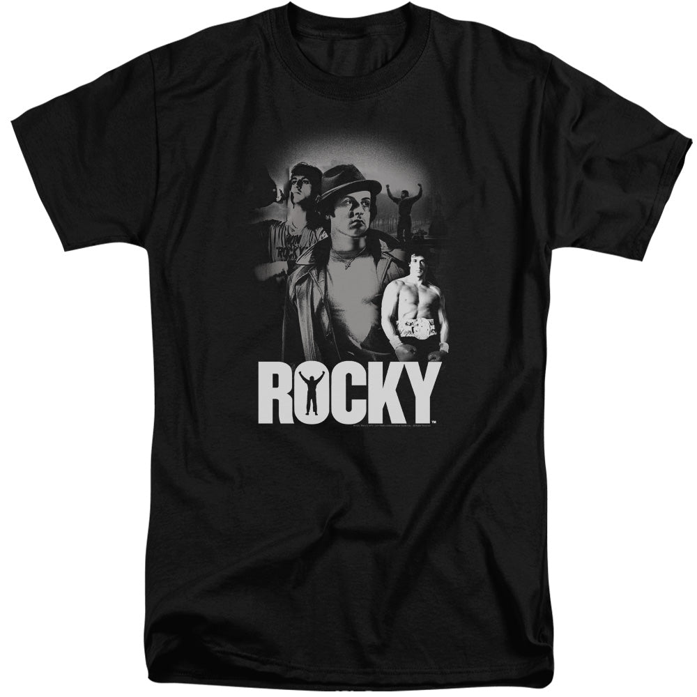 Rocky - Making Of A Champ - Short Sleeve Adult Tall - Black T-shirt