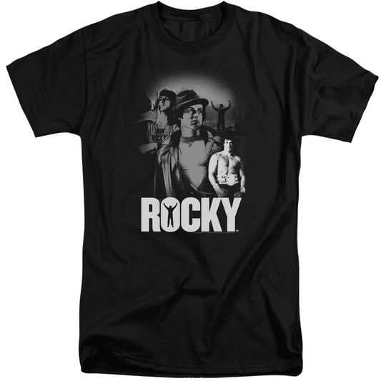 Rocky - Making Of A Champ - Short Sleeve Adult Tall - Black T-shirt