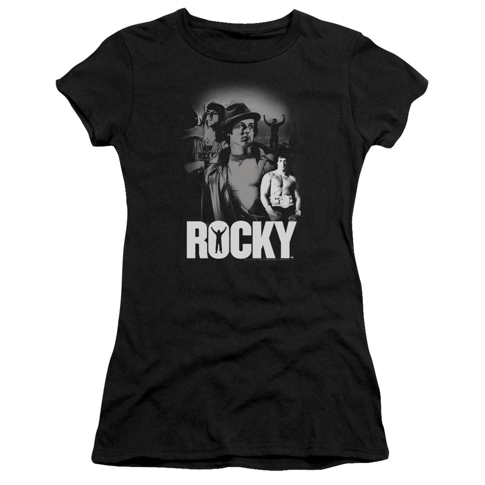 Rocky - Making Of A Champ - Short Sleeve Junior Sheer - Black T-shirt