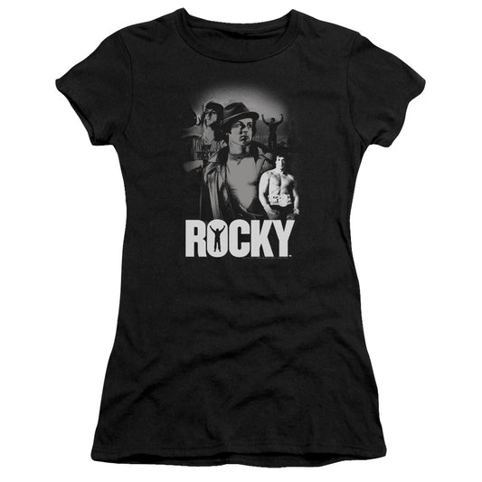 Rocky - Making Of A Champ - Short Sleeve Junior Sheer - Black T-shirt