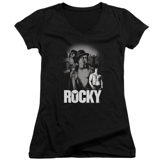 Rocky - Making Of A Champ - Junior V-neck - Black