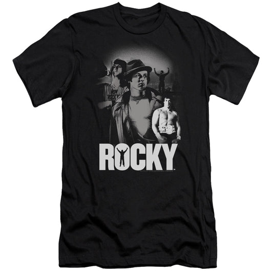 Rocky - Making Of A Champ-premuim Canvas Adult Slim Fit 30/1 - Black
