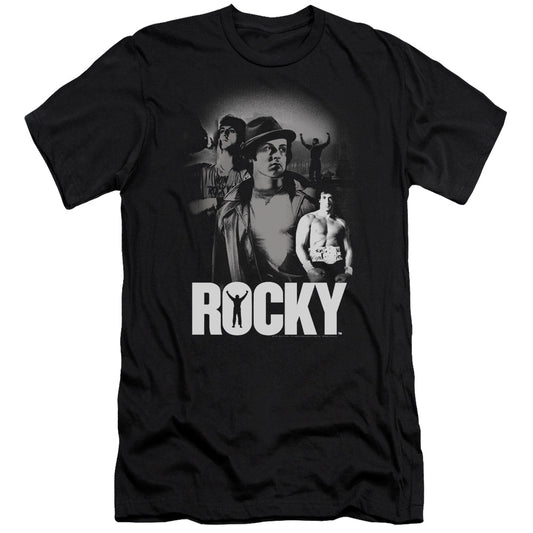 Rocky - Making Of A Champ - Short Sleeve Adult 30/1 - Black T-shirt