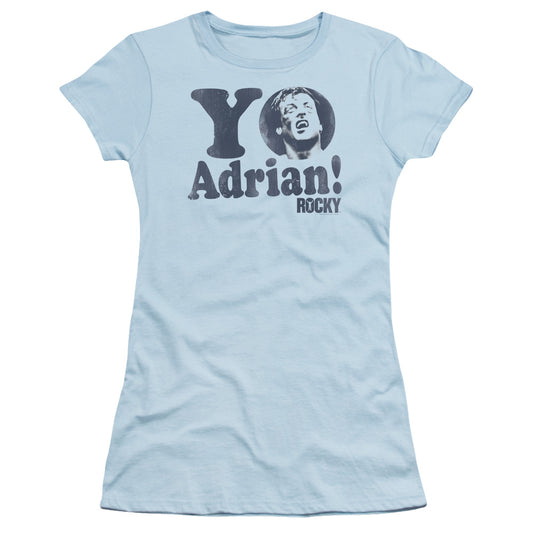 Rocky - Yo Adrian - Short Sleeve Junior Sheer - Light Blue T-shirt