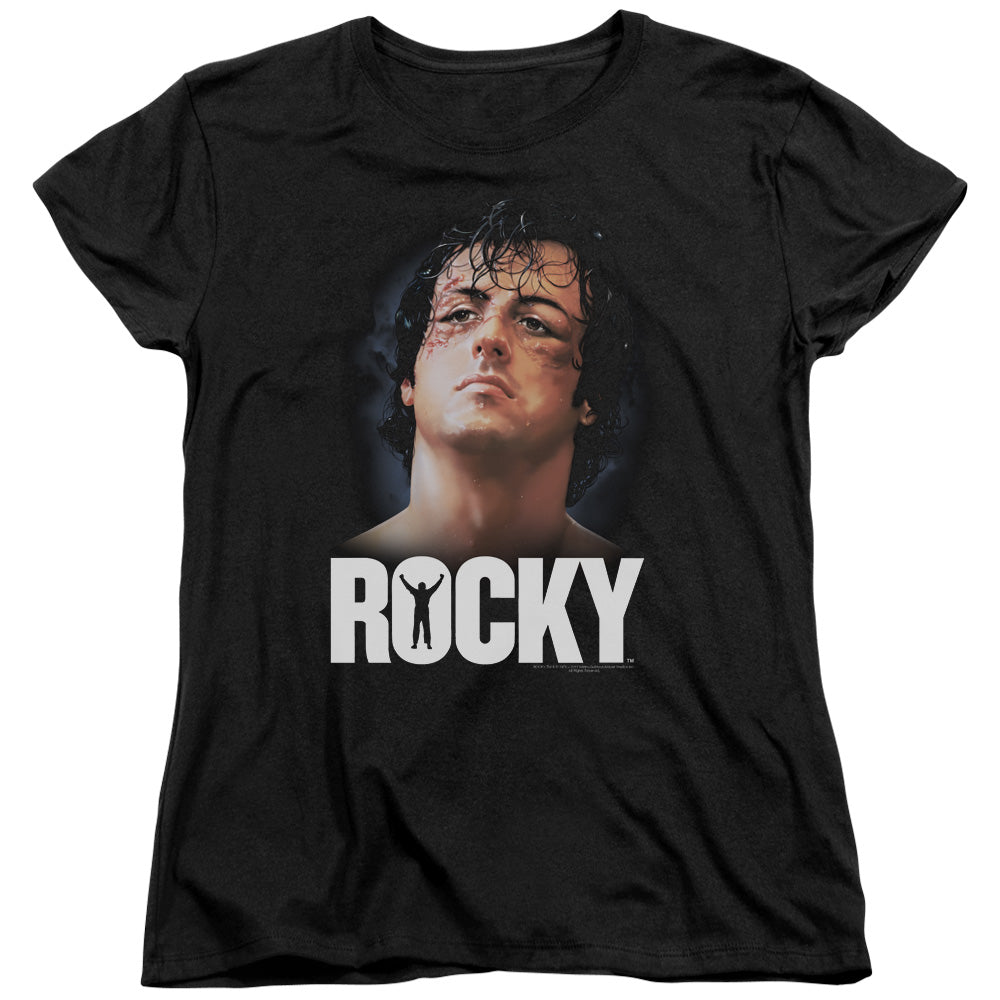 Rocky - The Champ - Short Sleeve Womens Tee - Black T-shirt