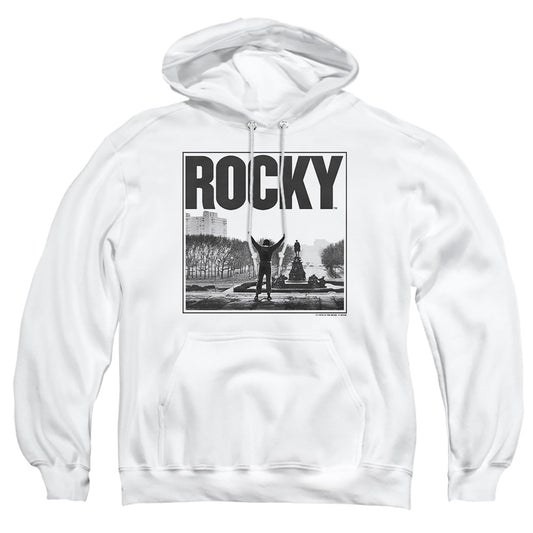 Rocky - Top Of The Stairs - Adult Pull-over Hoodie - White