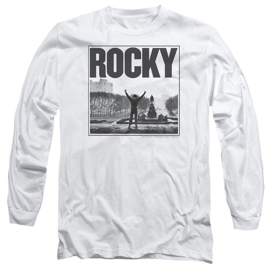 Rocky - Top Of The Stairs - Long Sleeve Adult 18/1 - White T-shirt