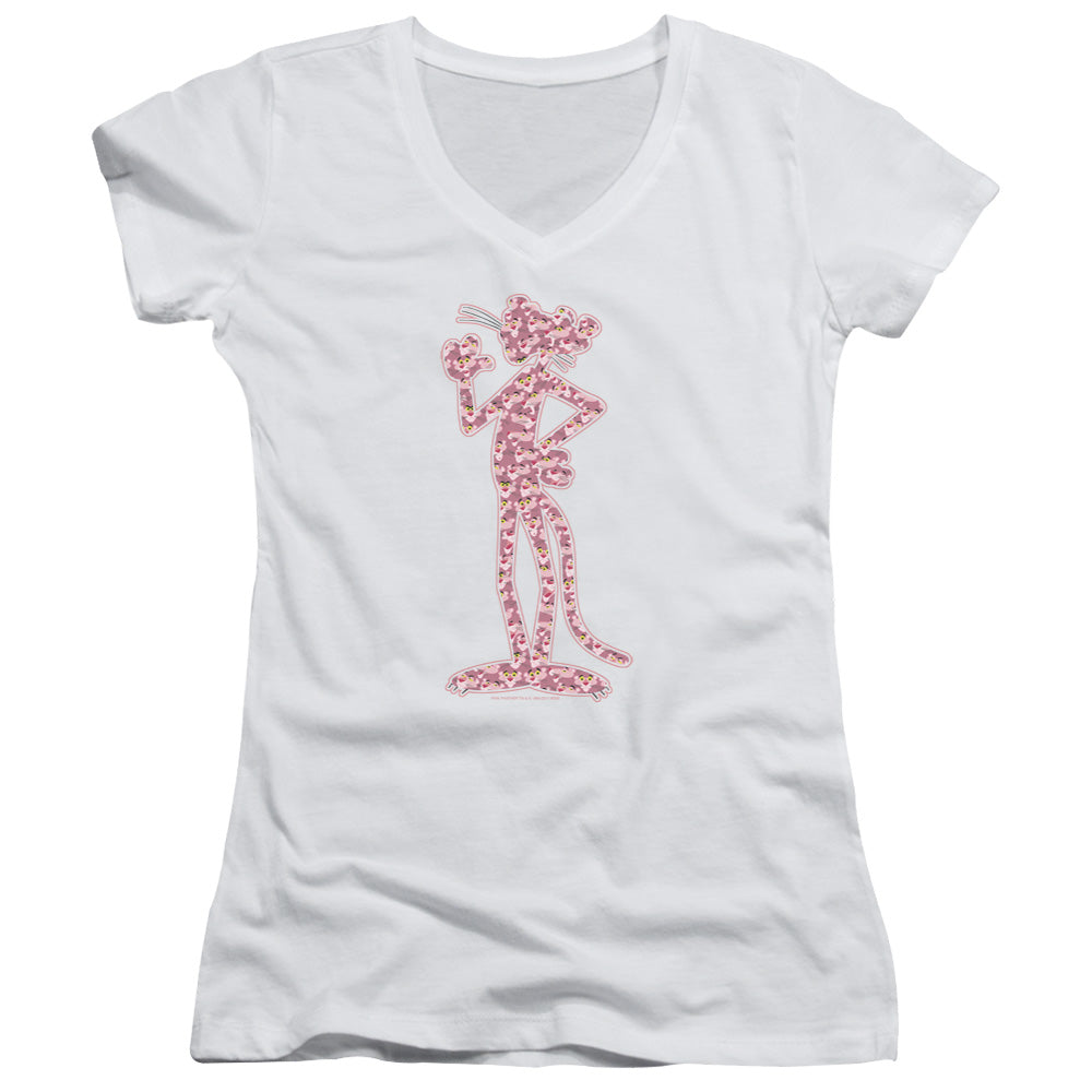 Pink Panther - Heads - Junior V-neck - White
