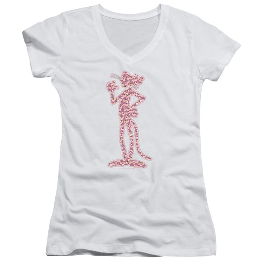 Pink Panther - Heads - Junior V-neck - White