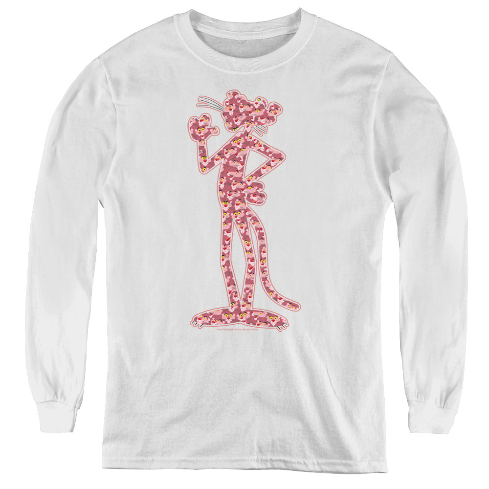 Pink Panther - Heads - Youth Long Sleeve Tee - White