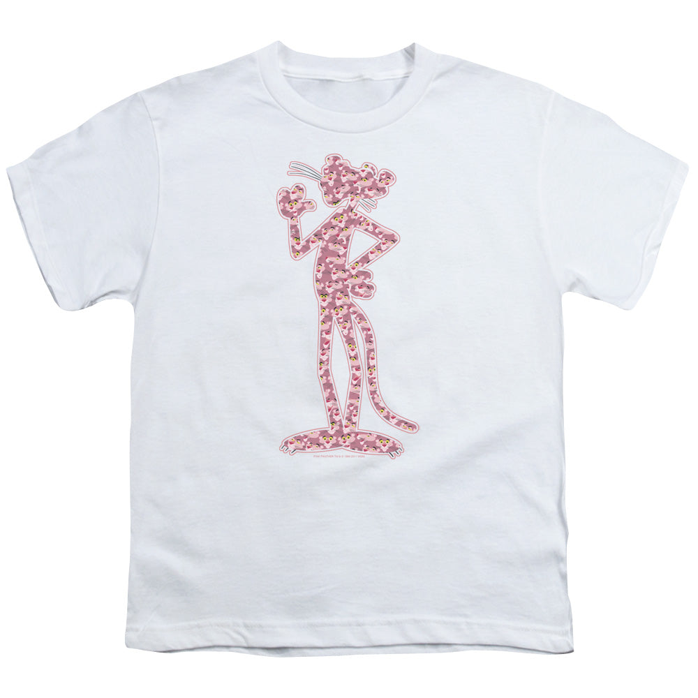Pink Panther - Heads - Short Sleeve Youth 18/1 - White T-shirt