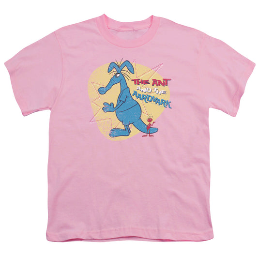Pink Panther - Ant And Aardvark - Short Sleeve Youth 18/1 - Pink T-shirt