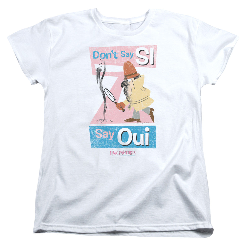 Pink Panther - Say Oui - Short Sleeve Women"s Tee - White T-shirt