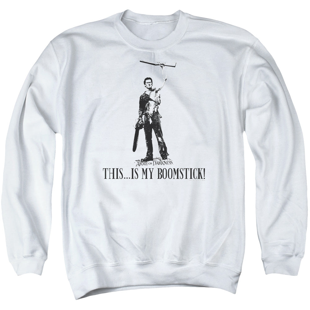 Army Of Darkness - Boomstick! - Adult Crewneck Sweatshirt - White