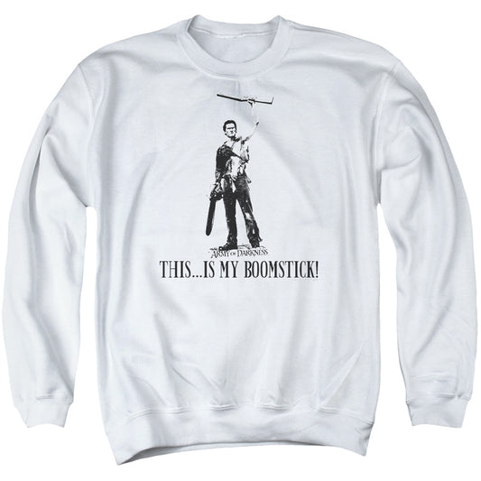 Army Of Darkness - Boomstick! - Adult Crewneck Sweatshirt - White