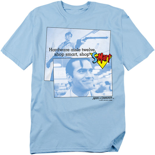 Army Of Darknesshort Sleevehop S Mart - S - S Adult 18/1 - Light Blue T-shirt