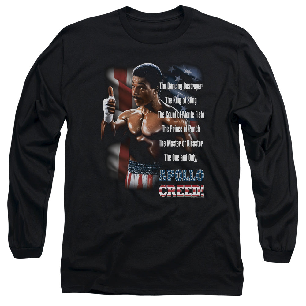 Rocky Ii - The One And Only - Long Sleeve Adult 18/1 - Black T-shirt