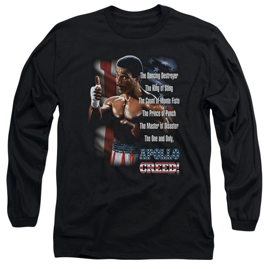 Rocky Ii - The One And Only - Long Sleeve Adult 18/1 - Black T-shirt