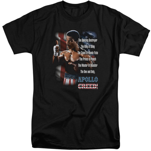 Rocky Ii - The One And Only - Short Sleeve Adult Tall - Black T-shirt