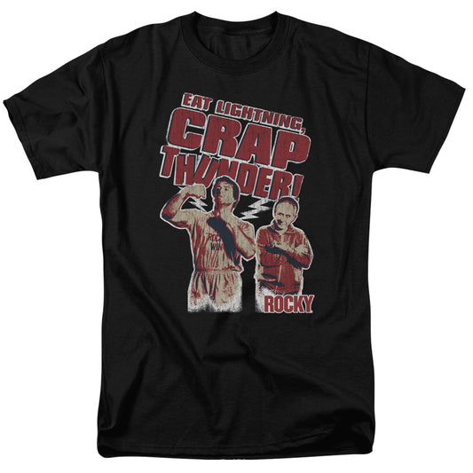 Rocky - Eat Lightning - Short Sleeve Adult 18/1 - Black T-shirt
