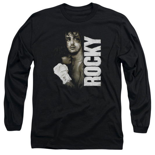 Rocky - Painted Rocky - Long Sleeve Adult 18/1 - Black T-shirt