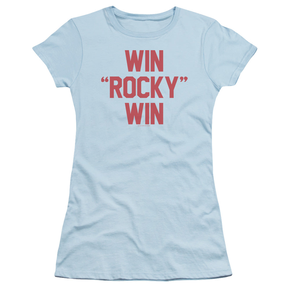 Rocky - Win Rocky Win - Short Sleeve Junior Sheer - Light Blue T-shirt