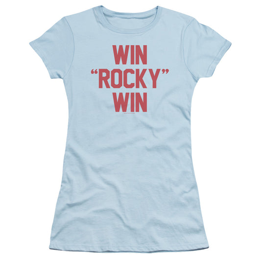 Rocky - Win Rocky Win - Short Sleeve Junior Sheer - Light Blue T-shirt