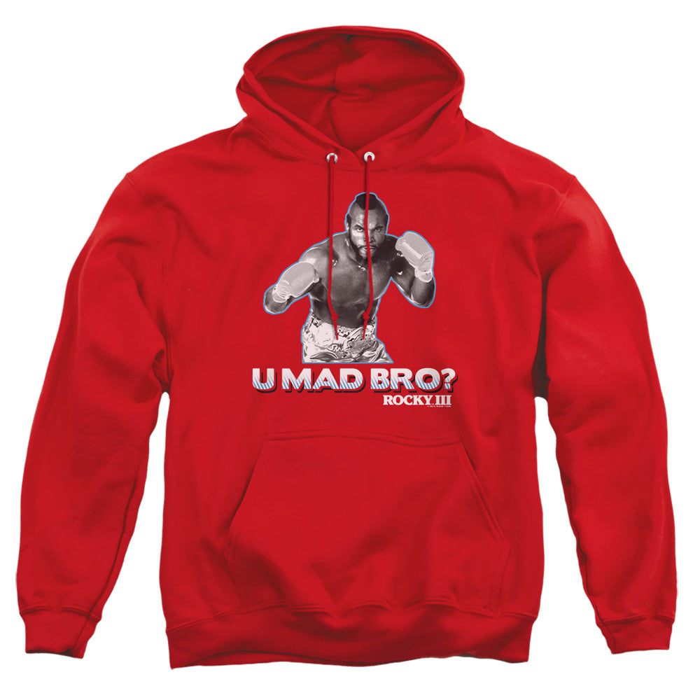 Rocky Iii - U Mad Bro - Adult Pull-over Hoodie - Red