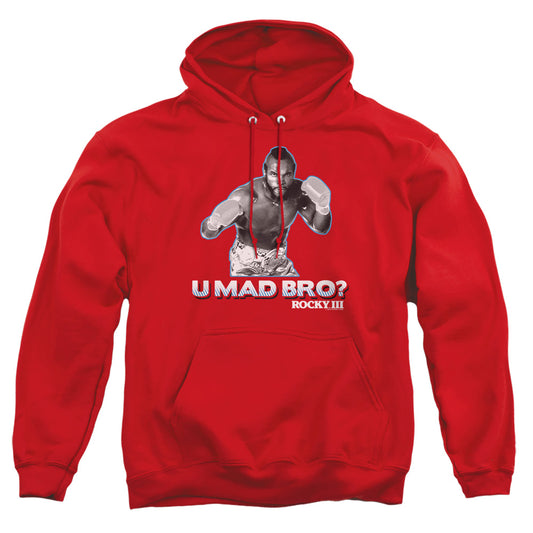 Rocky Iii - U Mad Bro - Adult Pull-over Hoodie - Red