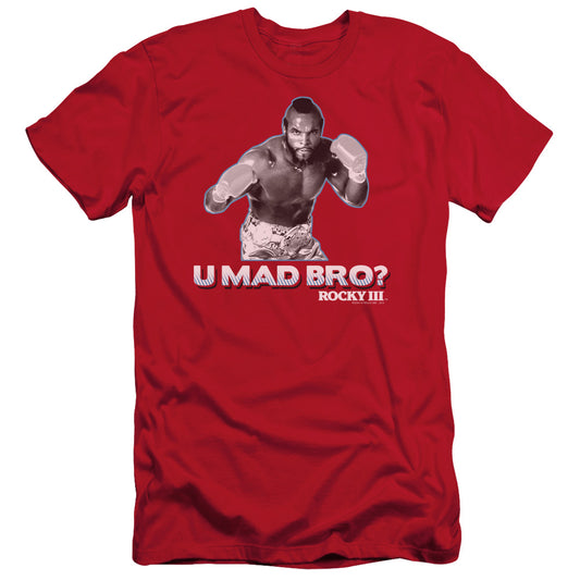 Rocky Iii - U Mad Bro - Short Sleeve Adult 30/1 - Red T-shirt
