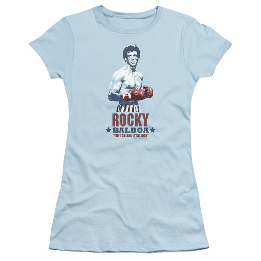 Rocky - Balboa - Short Sleeve Junior Sheer - Light Blue T-shirt