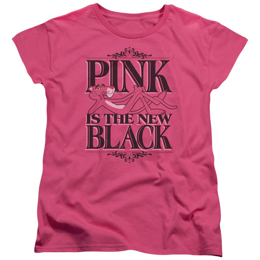 PINK PANTHER THE NEW BLACK - S/S WOMENS TEE - HOT PINK T-Shirt