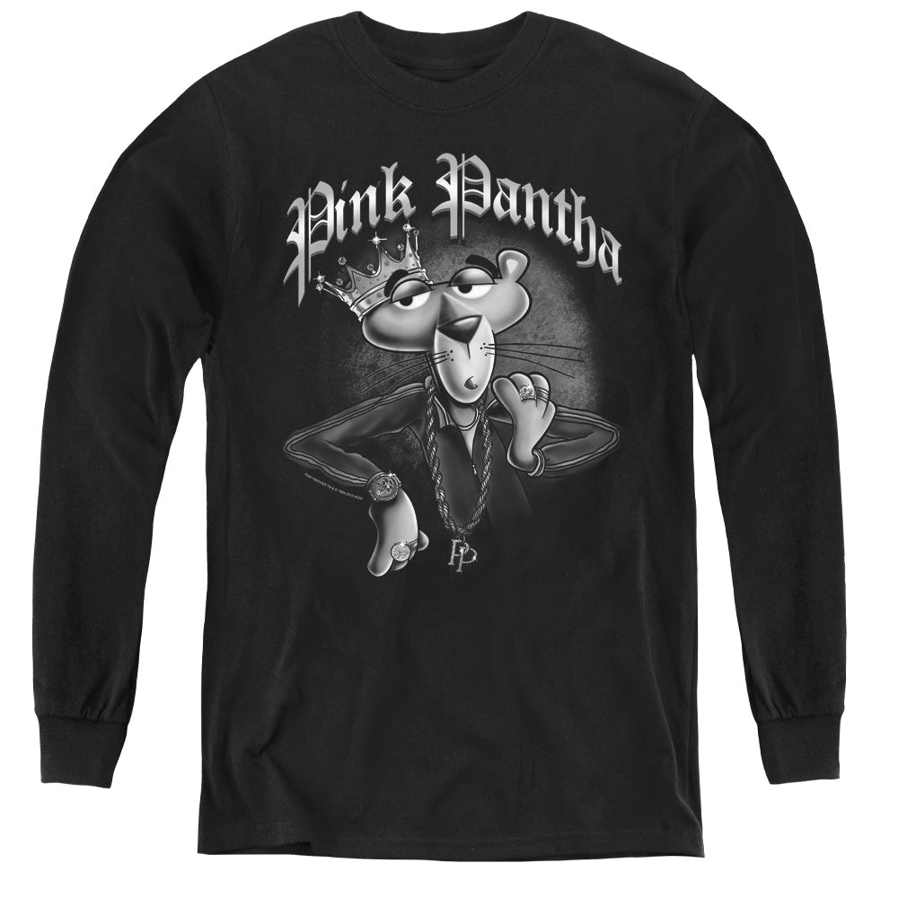 Pink Panther - Pink Pantha - Youth Long Sleeve Tee - Black