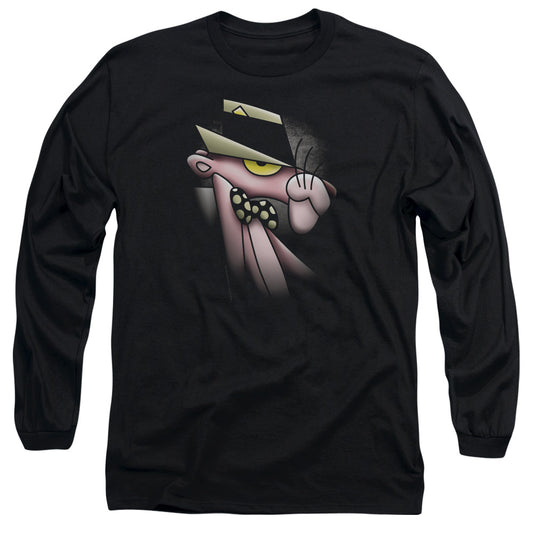 Pink Panther - Smooth Panther - Long Sleeve Adult 18/1 - Black T-shirt